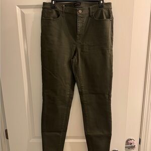 Talbots Olive Skinny Jeans with High-Rise Waist